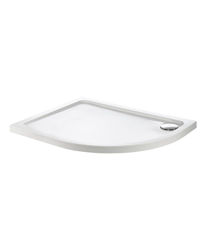 KRISTAL SECURE Offset Quadrant Right Hand Low Profile Class C Anti Slip Shower Tray &amp; Waste