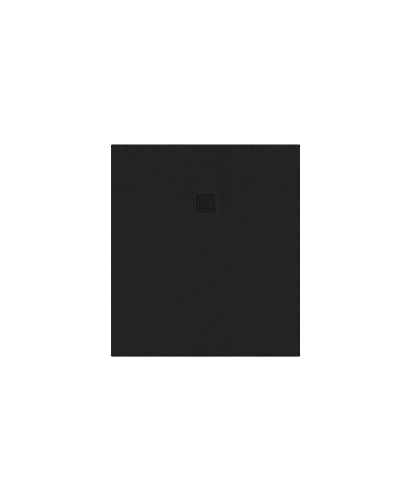 SLATE Rectangle 800mm Shower Tray Black &amp; Waste