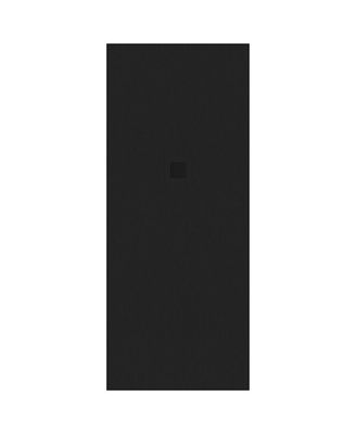 SLATE Rectangle 700mm Shower Tray Black &amp; Waste