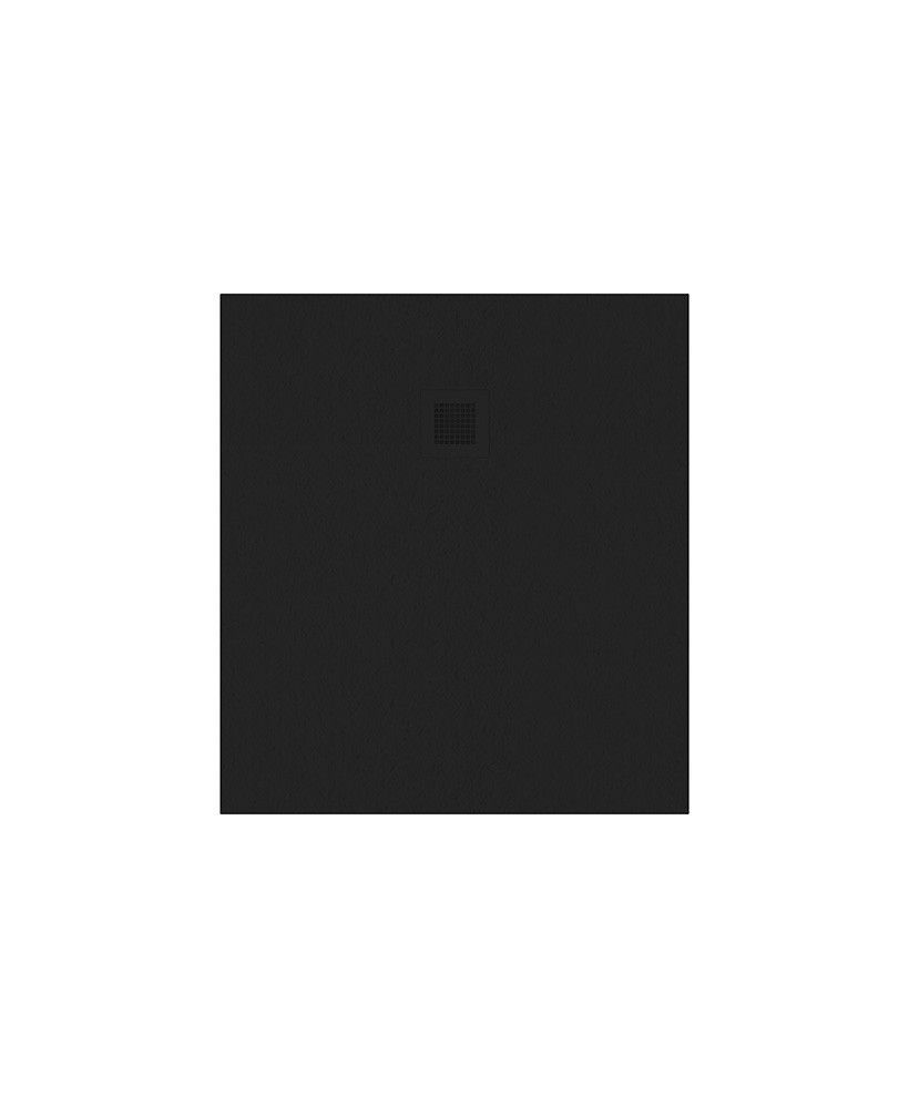 SLATE Rectangle 900mm Shower Tray Black &amp; Waste
