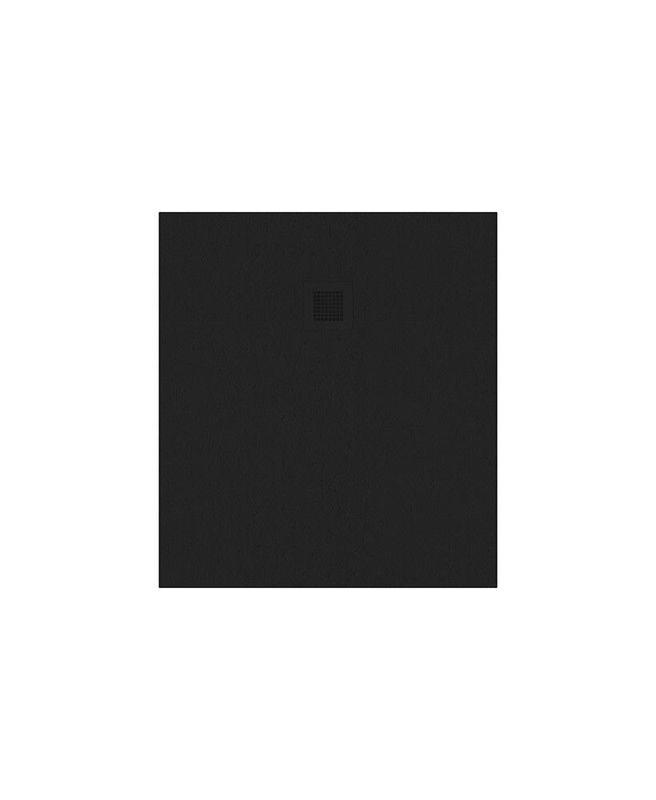 SLATE Rectangle 900mm Shower Tray Black &amp; Waste