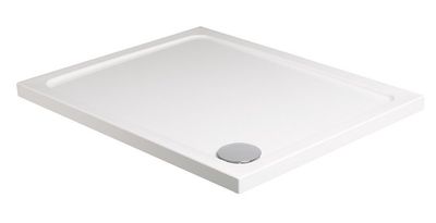 KRISTAL Low Profile Rectangle 900mm No Upstand No Anti Slip Shower Tray White &amp; Waste