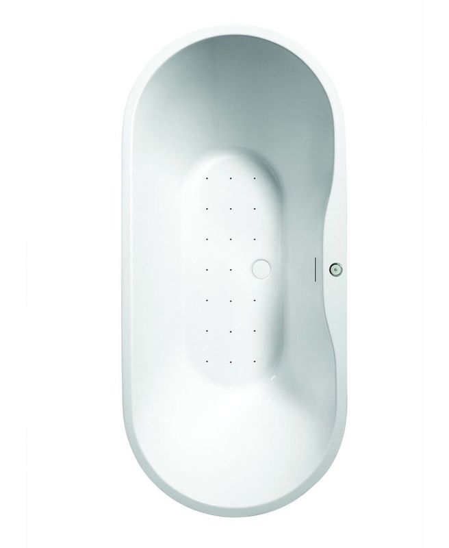 ANDREA Freestanding Air Jet System Whirlpool Bath White