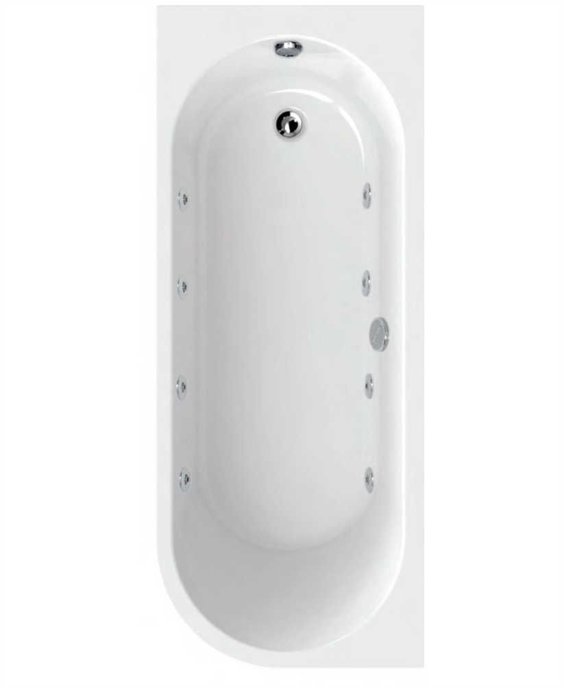 ARC 1700x700mm Single Ended 8 White Jet Whirlpool Bath &amp; Panel White