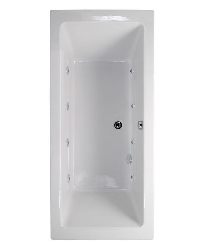 PACIFIC ENDURA Double Ended 8 White Jet Whirlpool Bath White
