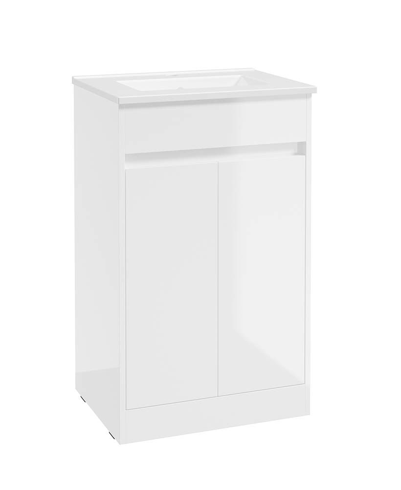 SOURCE Floorstanding 50cm Two Door Vanity Unit &amp; Basin