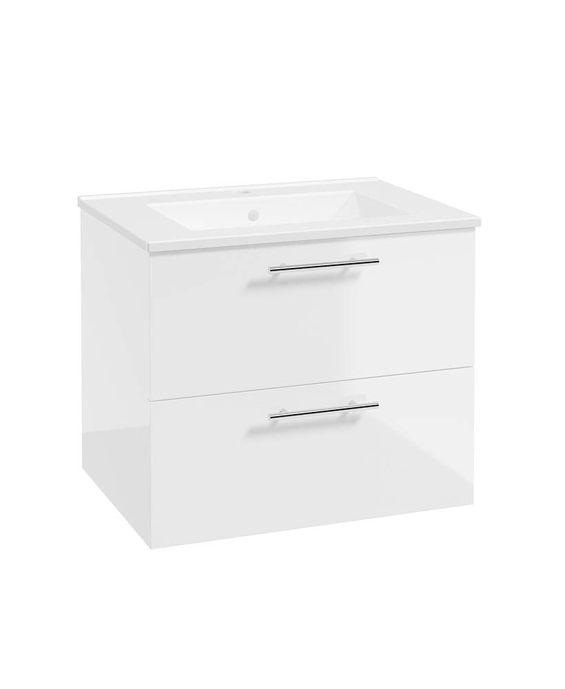 STRATA Wall Hung 60cm Two Drawer Vanity Unit &amp; Basin