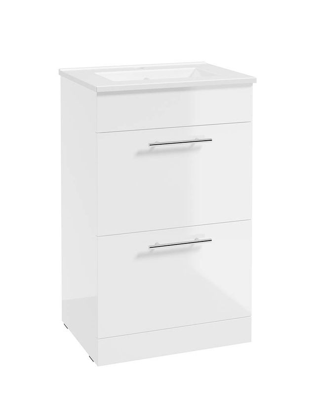 STRATA Floorstanding 50cm Two Drawer Vanity Unit &amp; Basin