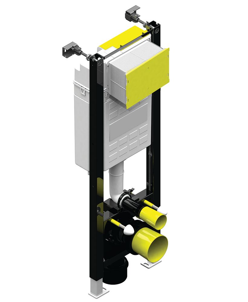 SONAS Large Fastfix Frame for Wall Hung WC with Fascia Plate Chrome