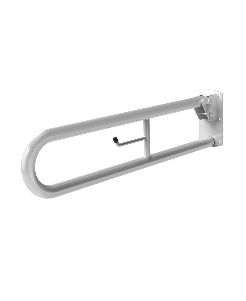 SONAS 800mm Hinged Support Rail with Toilet Roll Stainless Steel