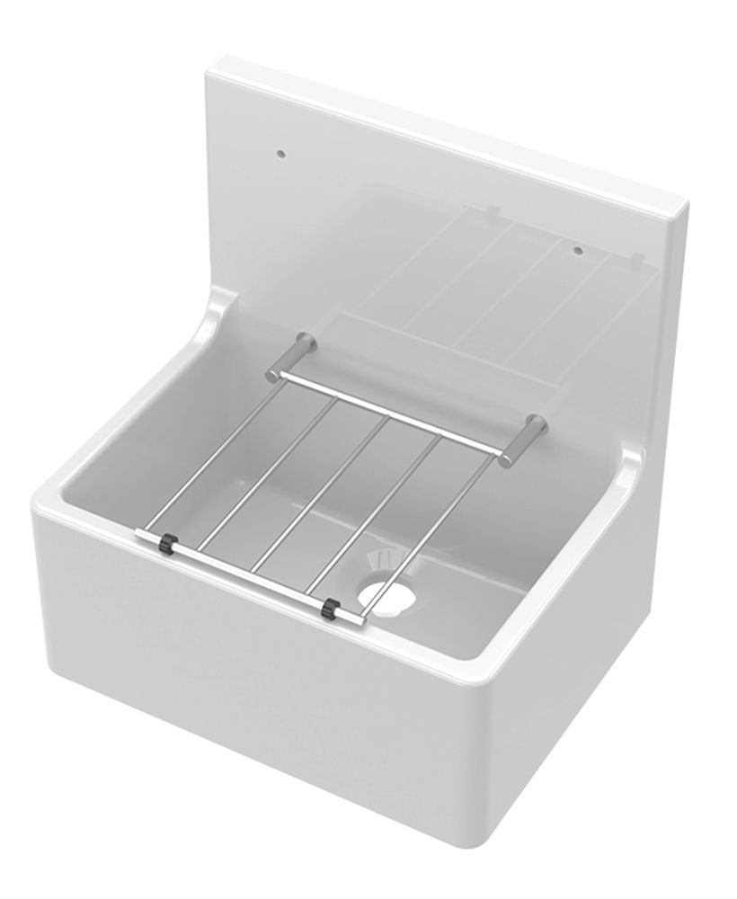 STRATA High Back Cleaners Sink White