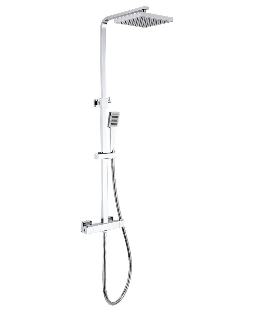 STRATA Square Thermostatic Shower Kit Chrome