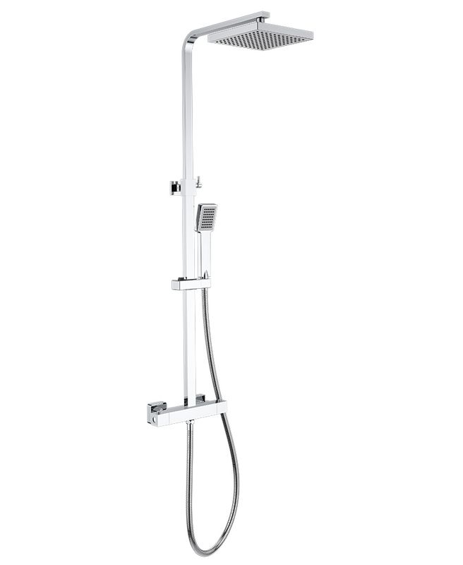 STRATA Square Thermostatic Shower Kit Chrome