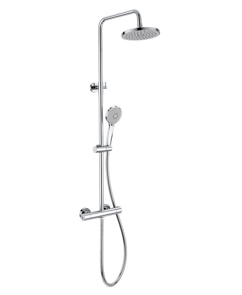 STRATA Round Thermostatic Shower Kit Chrome