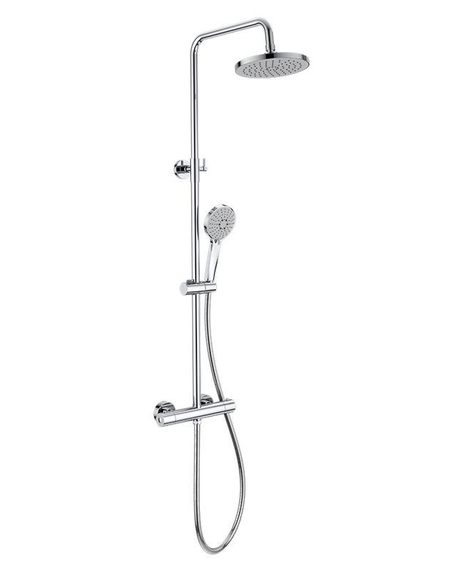 STRATA Round Thermostatic Shower Kit Chrome
