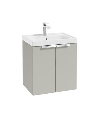 STOCKHOLM Wall Hung 50cm Two Door Unit Matt Arctic Grey &amp; Handles