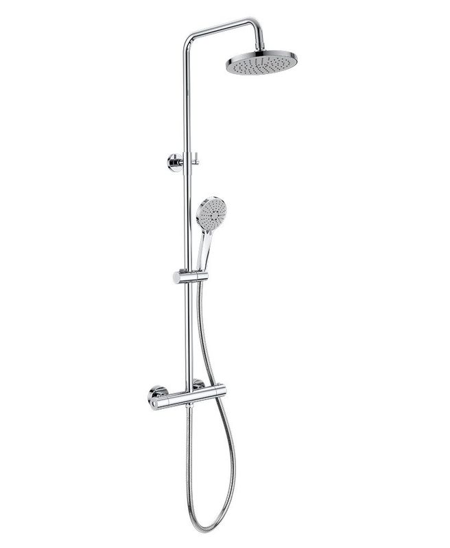 STRATA Round Thermostatic Shower Kit Chrome