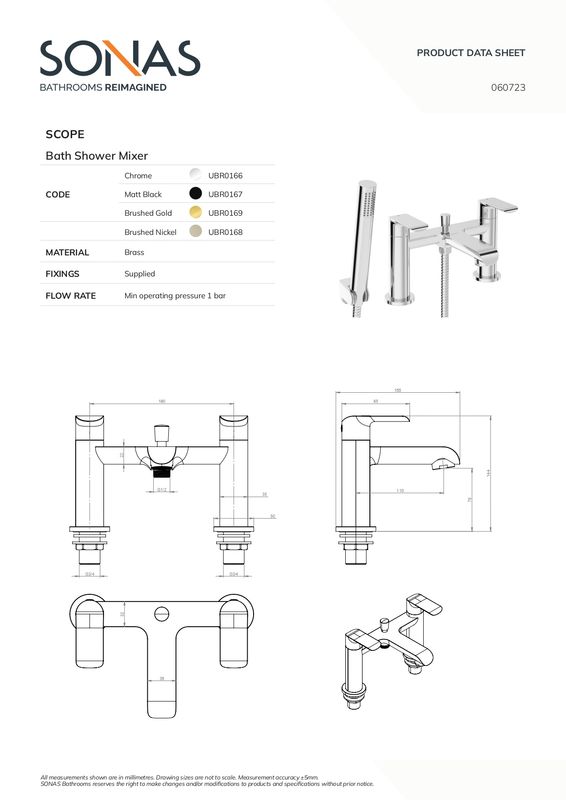 SCOPE Deck Mounted Bath Shower Mixer