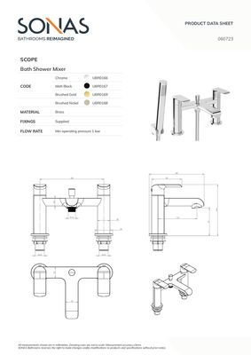 SCOPE Deck Mounted Bath Shower Mixer