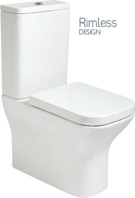 SOPHIA Rimless Fully Shrouded Close Coupled WC &amp; Gamma Soft Close Seat