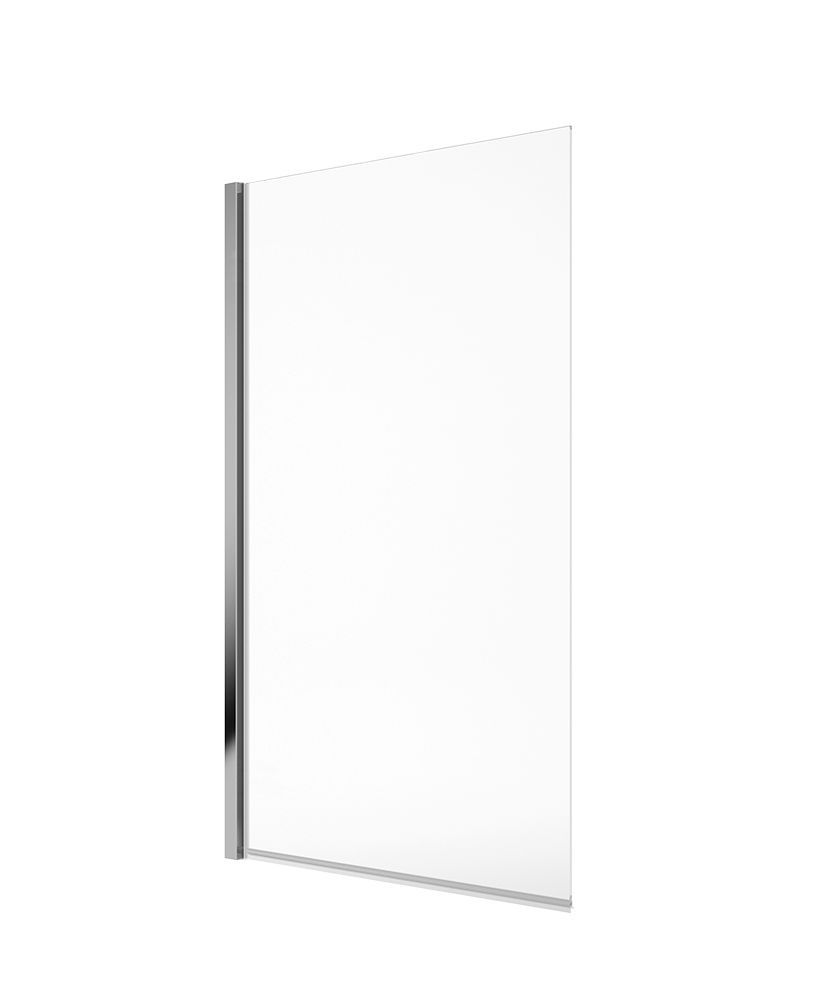 STRATA 1350x750mm Fixed 6mm Glass Bath Screen Chrome