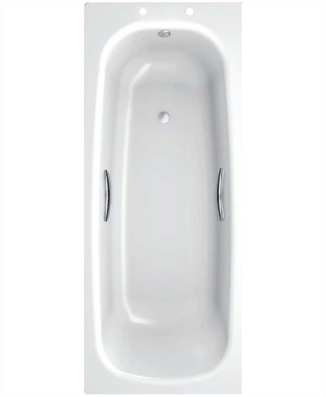 STRATA Single Ended Steel Bath With Twin Grips