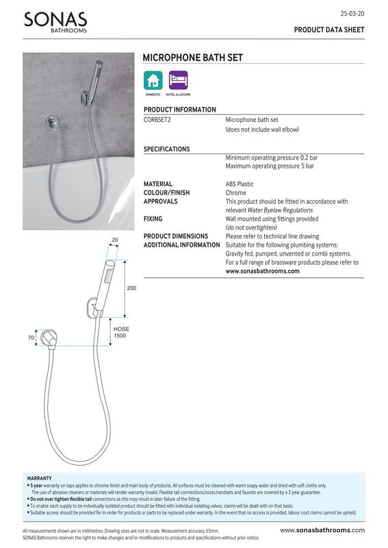 SONAS Microphone Bath Set Handset