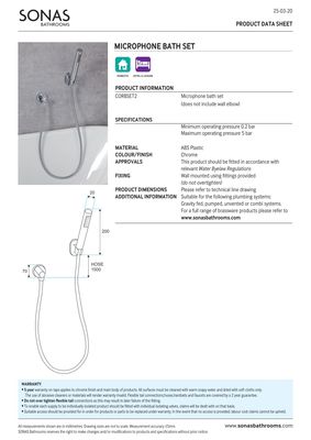 SONAS Microphone Bath Set Handset