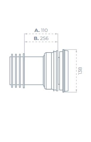 SONAS Select Extended Straight Pan Connector 256mm
