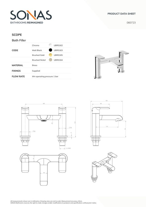 SCOPE Deck Mounted Bath Filler