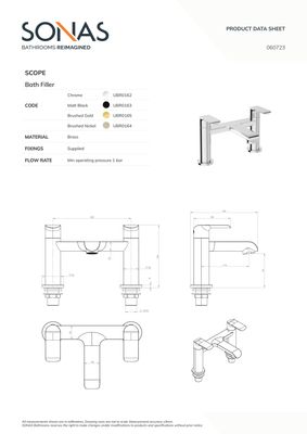 SCOPE Deck Mounted Bath Filler