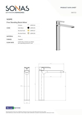 SCOPE Freestanding Basin Mixer