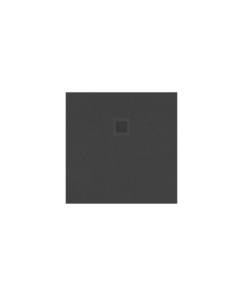 SLATE Square Shower Tray Anthracite &amp; Waste