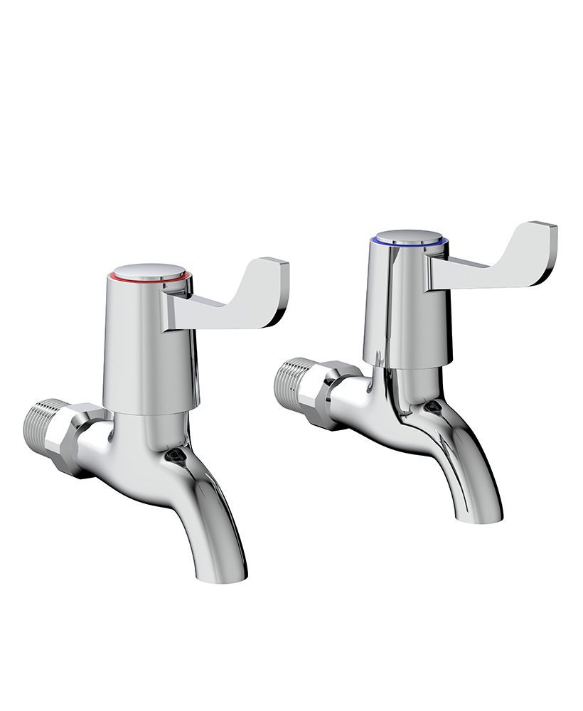 SONAS 0.5in Lever Bib Taps Pair Chrome