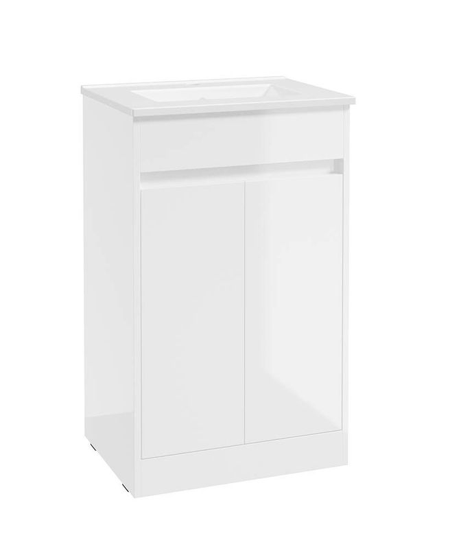 SOURCE Floorstanding 50cm Two Door Vanity Unit &amp; Basin