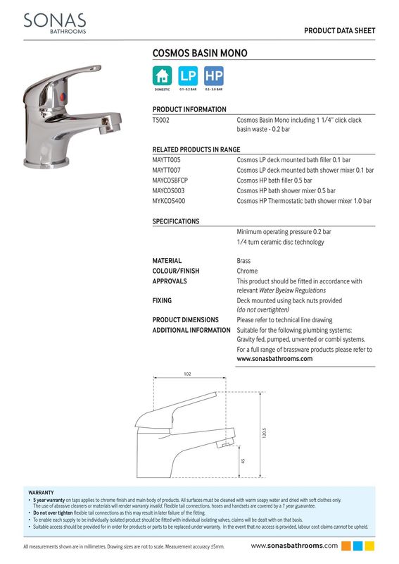 STRATA Basin Mixer Chrome