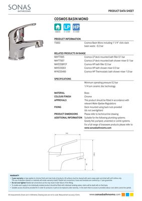 STRATA Basin Mixer Chrome