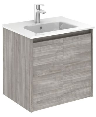 SONAS Smart 60cm Sandy Grey Wall Hung 2 Door Vanity Unit