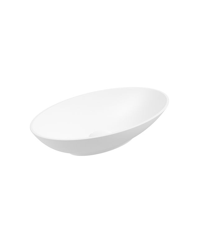 SKAL Oval 60cm Countertop Basin White