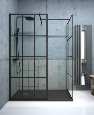 SONAS Aspect Black Trellis Wet Room Panel 1100+