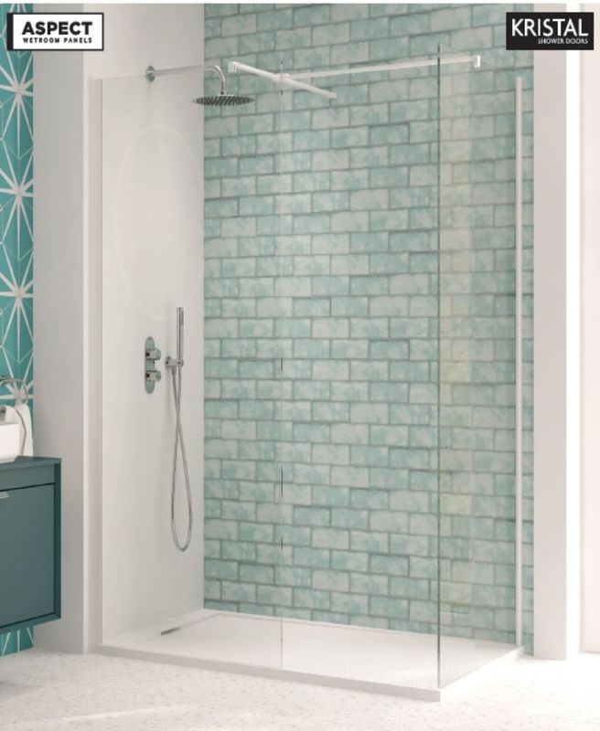SONAS Aspect White Wet Room Panel 700-1000