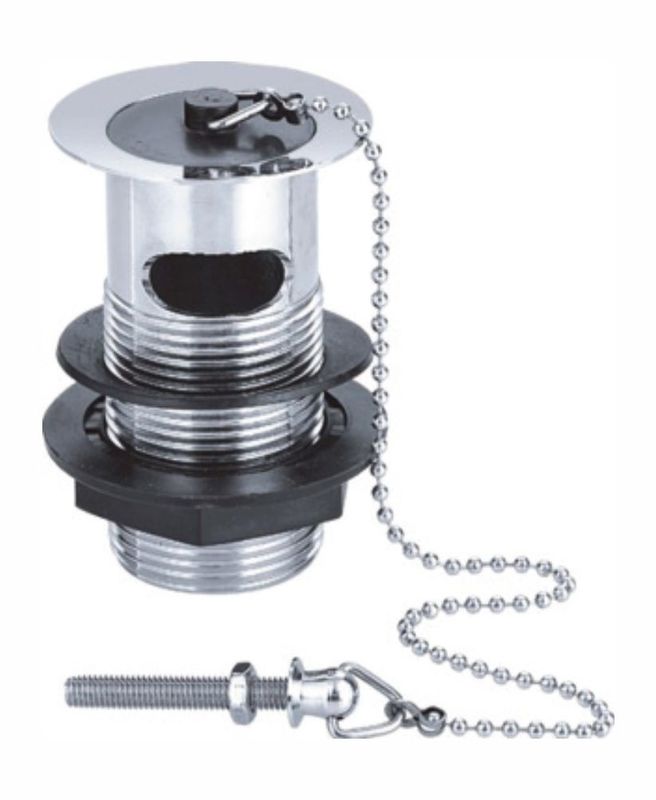 SONAS Brass Basin Waste with Plastic Plug &amp; Chain