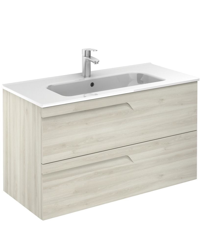 SONAS Brava Nature White 100cm Wall Hung Vanity Unit