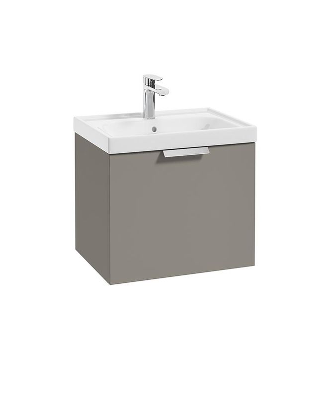 STOCKHOLM Wall Hung  50cm Single Drawer Unit Matt Khaki &amp; Handles