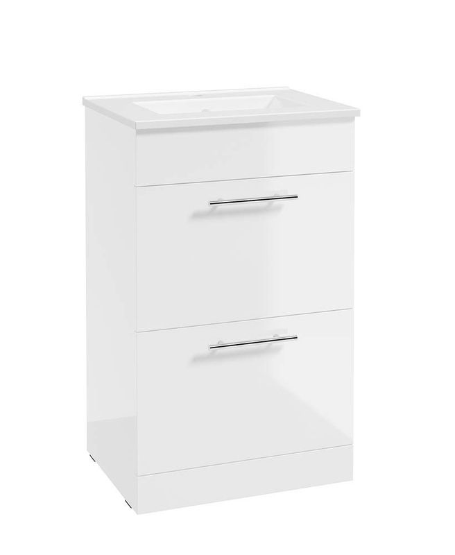STRATA Floorstanding 50cm Two Drawer Vanity Unit &amp; Basin