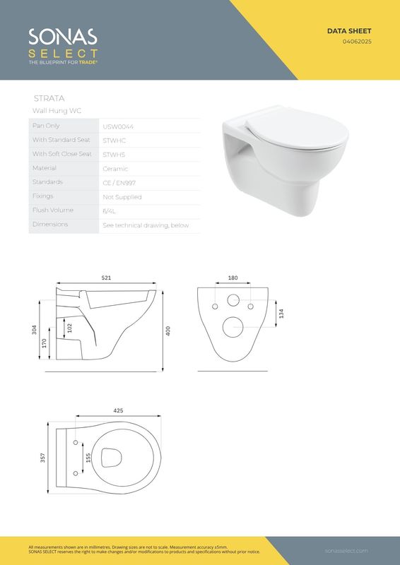 STRATA Wall Hung Pan