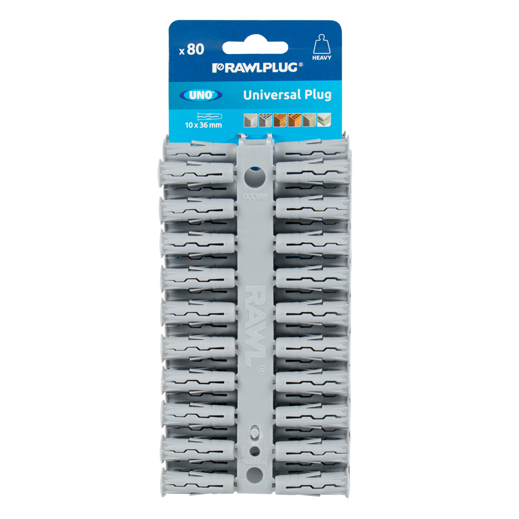 UNO UNIVERSAL PLUG CLIPS OF 80PC GREY (10MM) [SINGLE]