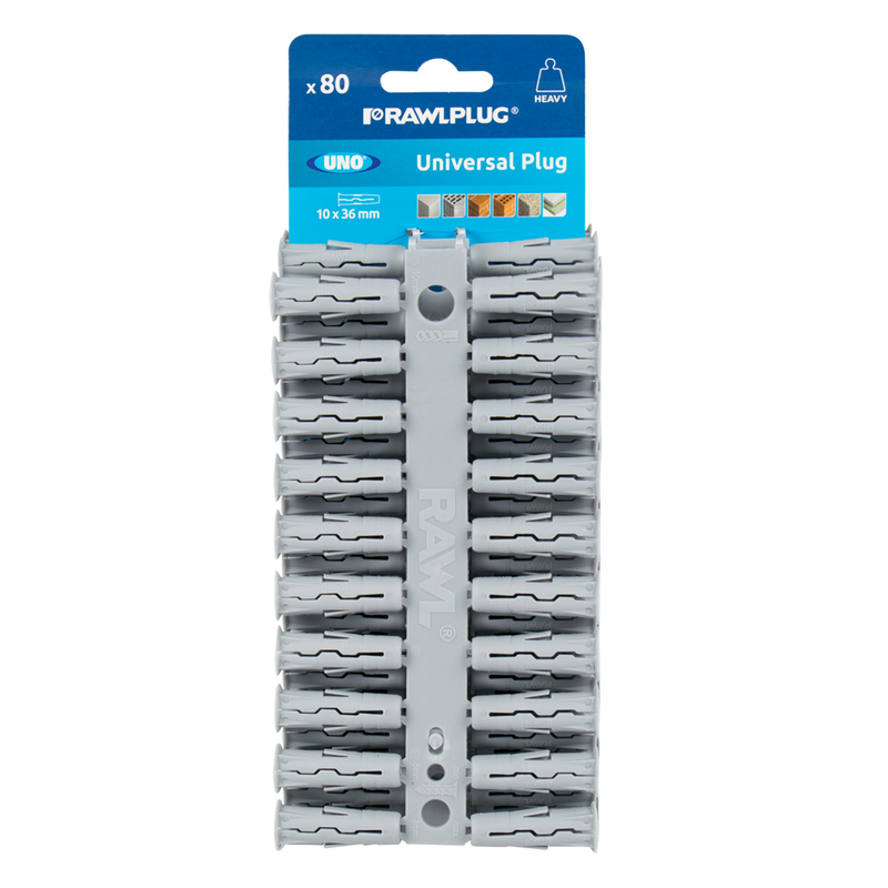 UNO UNIVERSAL PLUG CLIPS OF 80PC GREY (10MM) [SINGLE]