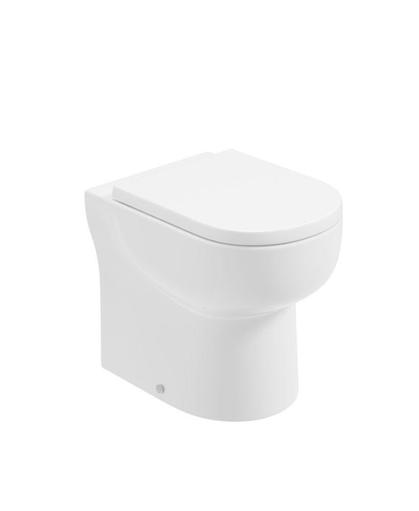 VIA Rimless Comfort Height Back to Wall WC &amp; Alpha Soft Close Seat