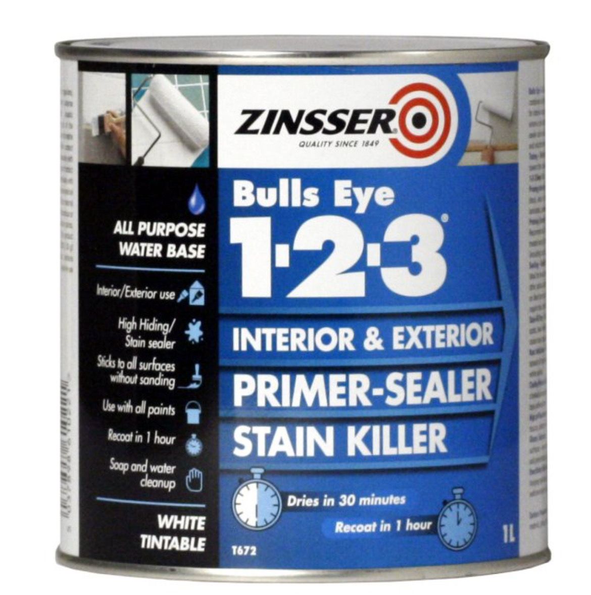 Zinsser Bulls Eye 1-2-3 Primer Sealer 1L